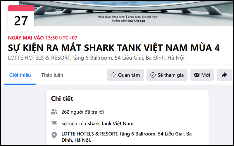 Tính năng lên kế hoạch sẽ giúp bạn quản lý các thông tin về sự kiện